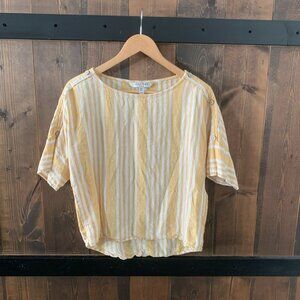 Ellen Tracy Linen Top Women's Size M